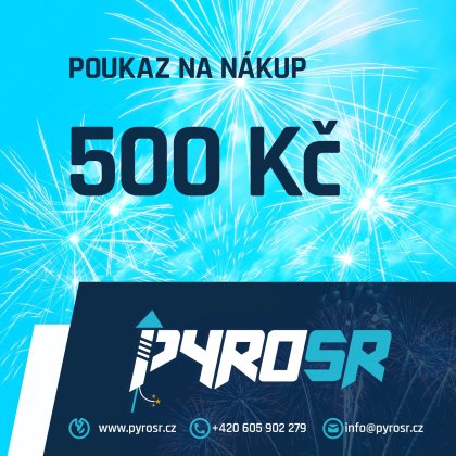 Dárkový poukaz na pyrotechniku – Sleva 500 Kč na ohňostroje